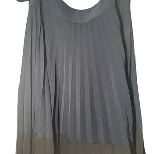 Elegant Blue Black Pleated Skirt Sz 14